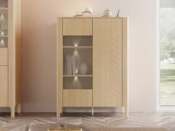 Aggarwal Vitriinikaappi 103 cm Valaistuksella