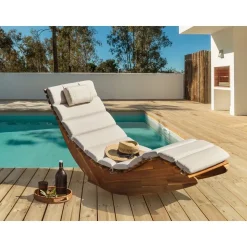 Aurinkotuoli Brescia Premium Vaalea puu, vaaleanbeige