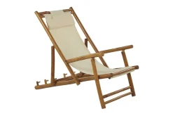 Aurinkotuoli 2 kpl Vaalea puu/beige ATRANI Puu/Luonnonväri