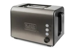 Black+Decker Leivänpaahdin Black+Decker 2 laitetta kiillotettu teräs Harmaa