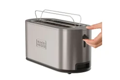 Black+Decker Leivänpaahdin Black+Decker 2 osastoa, ruostumatonta terästä Hopea