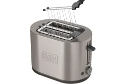 Black+Decker Leivänpaahdin Black+Decker 2 osastoa, ruostumatonta terästä Hopea