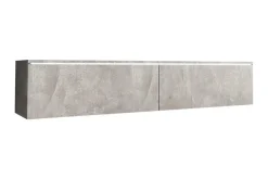 Concept 55 TV-taso Lourmais 140x32x30 cm Harmaa/Valkoinen