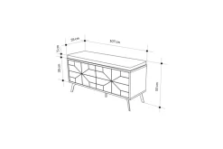 Dune Kenkäkaappi 107 cm Ruskea