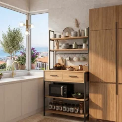 Keittiöhylly Hanah Home Frame (82 x 169 x 39 cm) Atlantic Pine Atlantic Pine