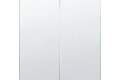 Kylpyhuonekaappi ja peili Navarra Musta, Hopea, 60x14x60 cm Musta, Hopea, 60x14x60 cm
