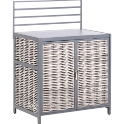 4-osainen ulkokeittiö altaalla Mirador polyrottinki Harmaa/Beige