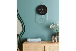 Pendelur Beliani Sierre Ljus trä/svart Black||Silver