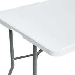 Ruokapöytä ulos 6 hengelle Cugnoli 180 cm 74 cm Valkoinen/Hopea