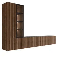 Scandinavian Choice Klinkerville TV-yksikkö 260 cm Pähkinänruskea