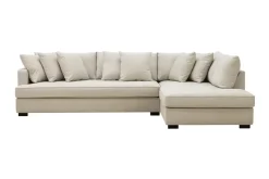 Scandinavian Choice Rossita 4-istuttava Oikeakätinen L-muotoinen Syvä Leponurkkasohva Yhdellä Istuintyynyllä Kankaasta Beige