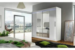 Scandinavian Choice Vaatekaappi London 180x57x215 cm Valkoinen