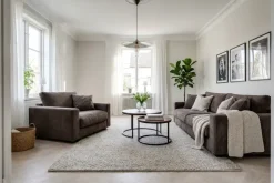 Scandinavian Choice Valencia sohvaryhmä Extra Syvä 3-istuttava sohva + nojatuoli Ruskea