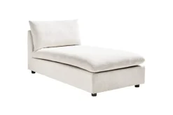 Schäslong Beliani Vizille Beige White Valkoinen