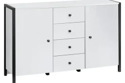 Senkki Whyer 120x35 cm Valkoinen/Musta