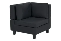 4-sits Hörnsoffa Beliani Unstad Beige/svart, Högervänd, Polyester Black