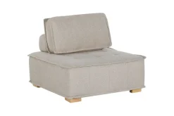 1-sitssoffa Beliani Tibro Beige, ljust trä Beige||Light colored wood