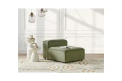 Sittsektion Beliani Ardal Beige, svart, Polyester Green Vihreä