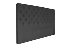 Sängynpääty 140 cm Nappitoppaus Musta