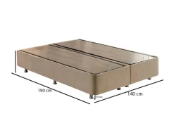Sängynrunko Huanal Tupla 140x190 Vaaleanruskea