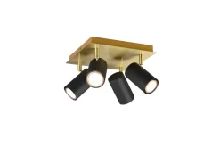 Trio Lighting Spotti Marley 4-os. Musta/Kulta Trio