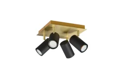 Trio Lighting Spotti Marley 4-os. Musta/Kulta Trio