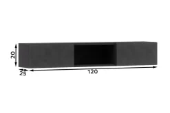 TV-hylly Emika 25x20 cm